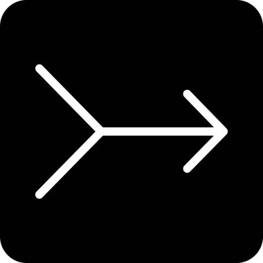 Yön ok simgesi, beyaz arkaplanda