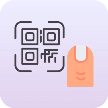 qr kod renk simgesi, vektör illüstrasyonu