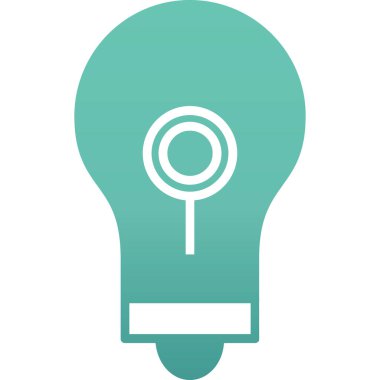 Basit tasarımda ampul vektör simgesi