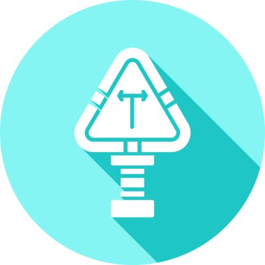 Yol işareti simgesinin vektör illüstrasyonu