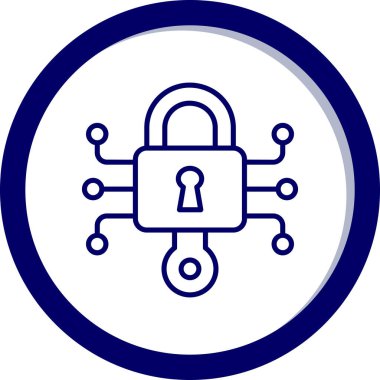 Kilit. Web simgesi basit illüstrasyon