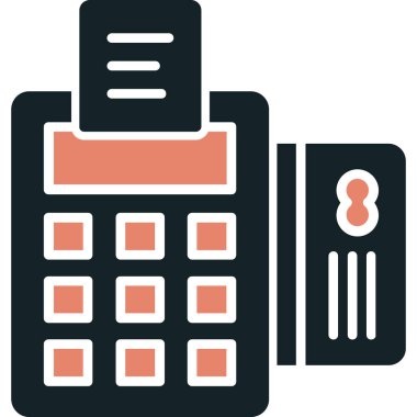 hesap makinesi düz vektör simgesi