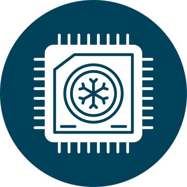 İşlemci çipli bir çipin vektör çizimi