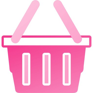 Sepet alışveriş arabası simgesi düz stil