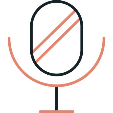 Mikrofon. Web simgesi basit tasarım