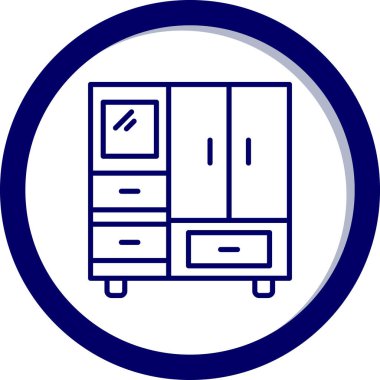 Buzdolabı. Web simgesi basit illüstrasyon