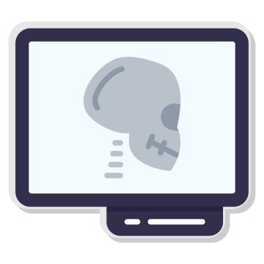 kafatası düz vektör simgesi