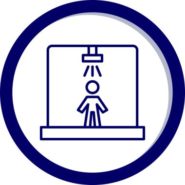 Bir kadın ofiste vektör çizim