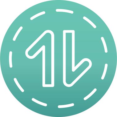 Tek bir simgenin vektör illüstrasyonu