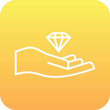 Elmas simgesi vektör illüstrasyonu