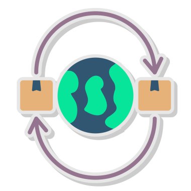 Modern bir simgenin vektör illüstrasyonu