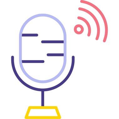 ses podcast mikrofon simgesi