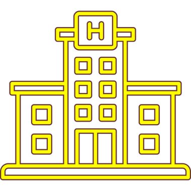 Bina. Web simgesi basit illüstrasyon