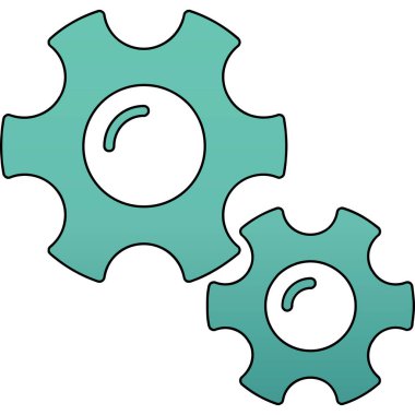 dişli simgesi vektör illüstrasyonu