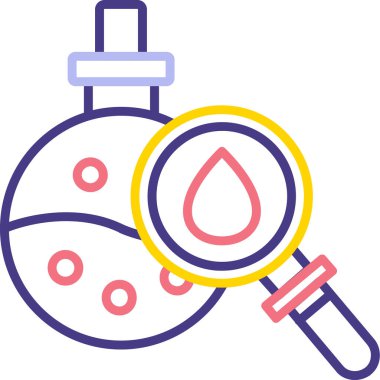 Kimyasal şişe simgesi, basit vektör illüstrasyon tasarımı