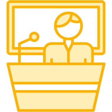 Konferans sunum simgesi - taslak biçimi