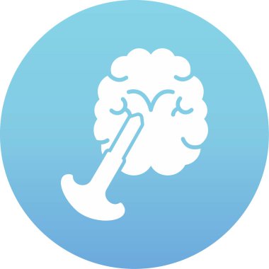 Beyin simgesinin vektör illüstrasyonu