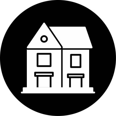 Bir ev simgesinin vektör illüstrasyonu