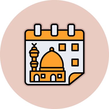 Cami simgesi vektör illüstrasyonu