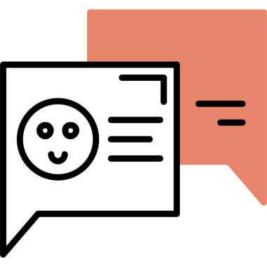 Mesaj sohbet simgesi. vektör illüstrasyonu