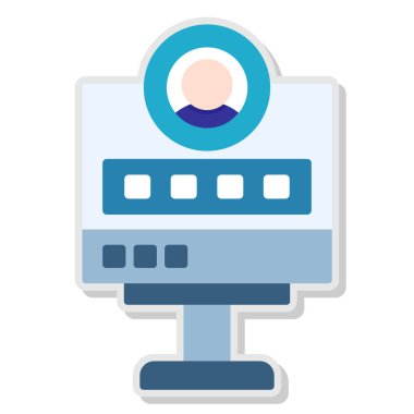 izleyici ikon vektör illüstrasyonu