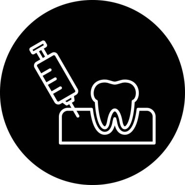 diş simgesi vektör illüstrasyonu