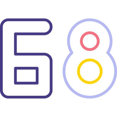 8 numaralı simge, vektör illüstrasyon tasarımı