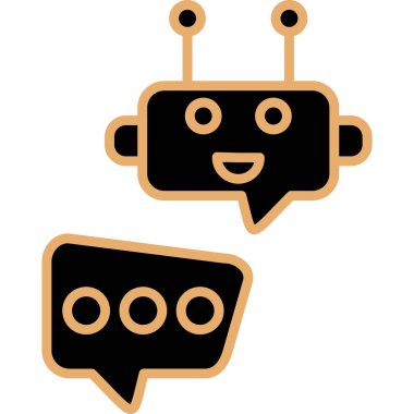 Robot simgesi, vektör çizimi