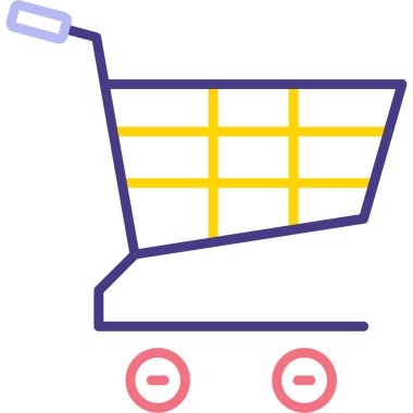 El arabası. Web simgesi basit illüstrasyon