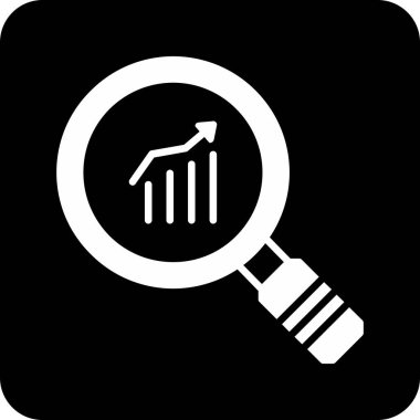 analiz glyph vektör simgesi tasarımı