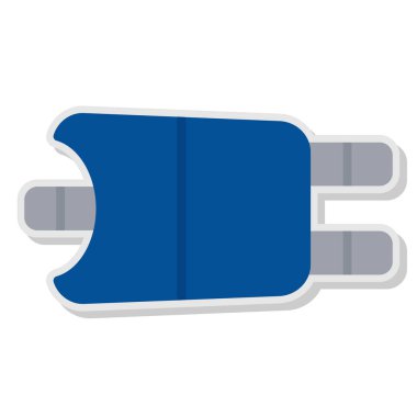 izole edilmiş pil çizgi film simgesi