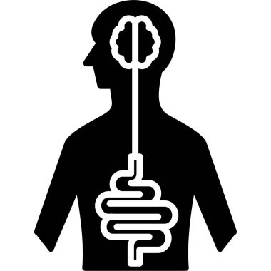 insan beyni simgesi, düz tasarım biçimi