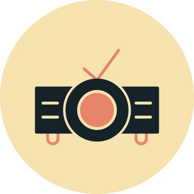 radyo düz vektör simgesi