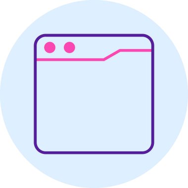 Web arayüzü simgesi, vektör illüstrasyonu