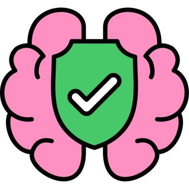 Koruma. Web simgesi basit illüstrasyon