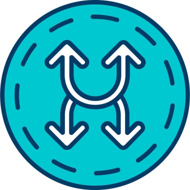 Yön ok ikonu vektör illüstrasyonu