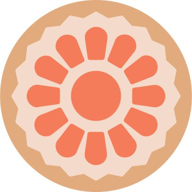 Çiçek. Web simgesi basit illüstrasyon