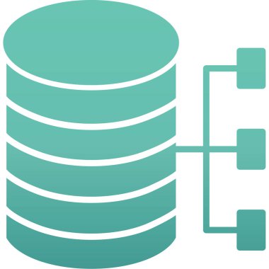 veritabanı. Web simgesi vektör illüstrasyonu