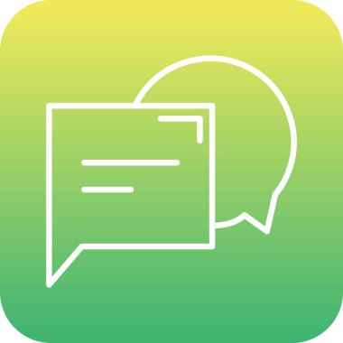 benzersiz sohbet vektör çizgisi simgesi