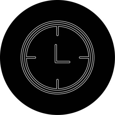 Saat Simgesi Soyut Arkaplanda İzole Edildi