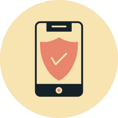 Cep telefonu simgesi, vektör illüstrasyonu