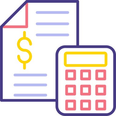 Hesap makinesi. Web simgesi basit illüstrasyon