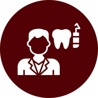 Diş hekimi simgesi, vektör çizimi