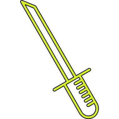 karikatür bıçak ikonu