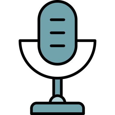 Mikrofon. Web simgesi basit tasarım