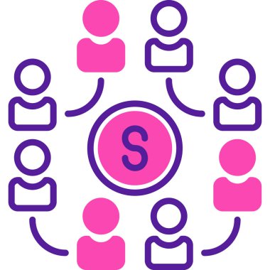 iş insanları simgesi vektör illüstrasyonu