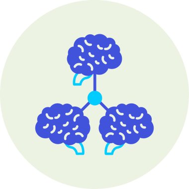 Beyin. Web simgesi basit illüstrasyon