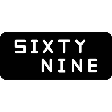 Beyaz üzerinde 6 numara vektör illüstrasyon simgesi