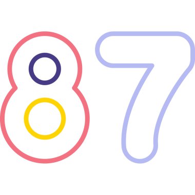 8 numaralı logo simge tasarım şablonu öğeleri