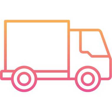 Teslimat. Web simgesi basit illüstrasyon